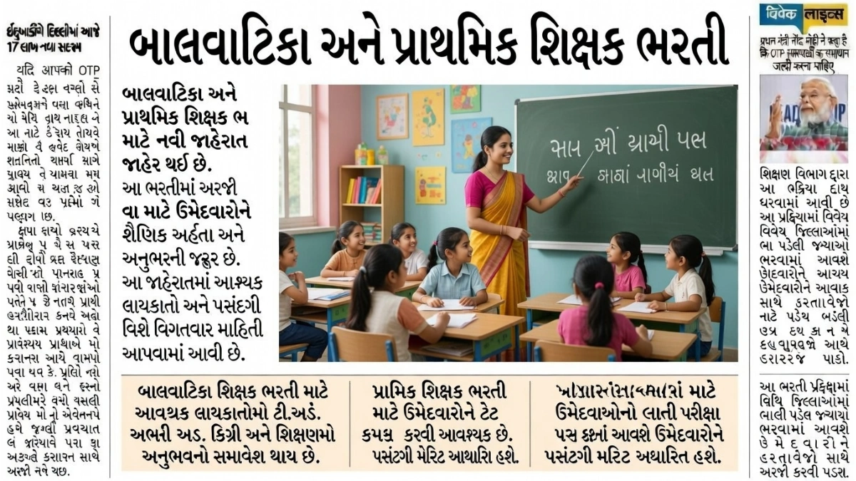 Balvatika Teacher Bharti