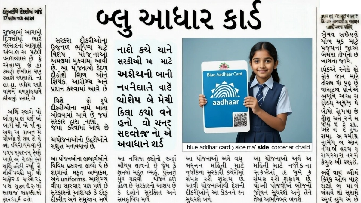 Blue Aadhaar Card for Child