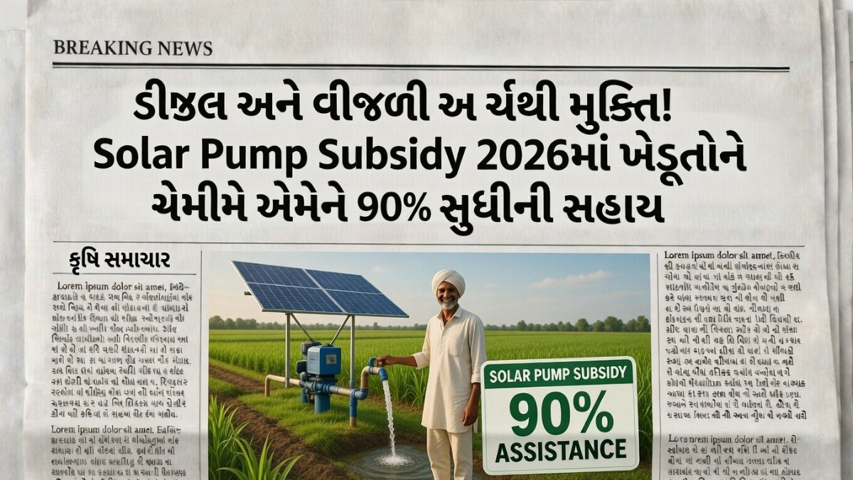 Solar Pump Subsidy 2026